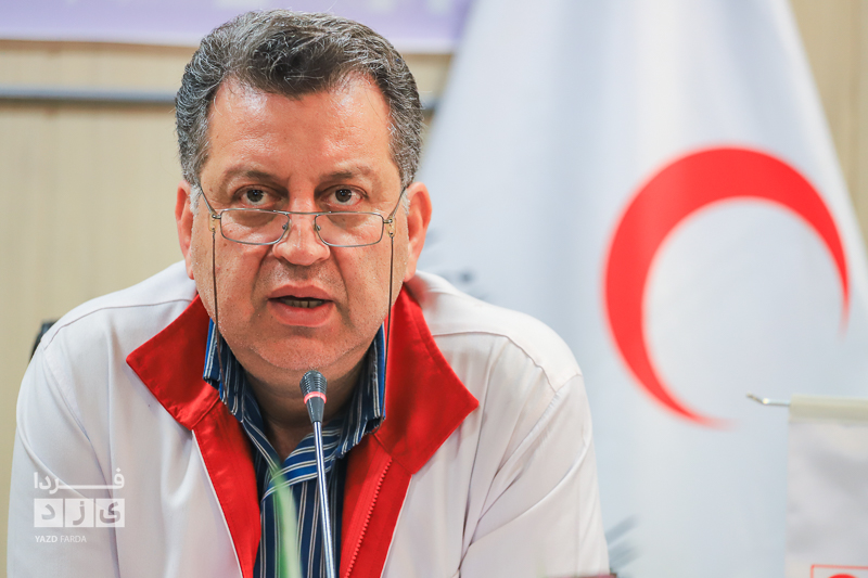 نشست خبری مدیرعامل جمعیت هلال احمر استان یزد