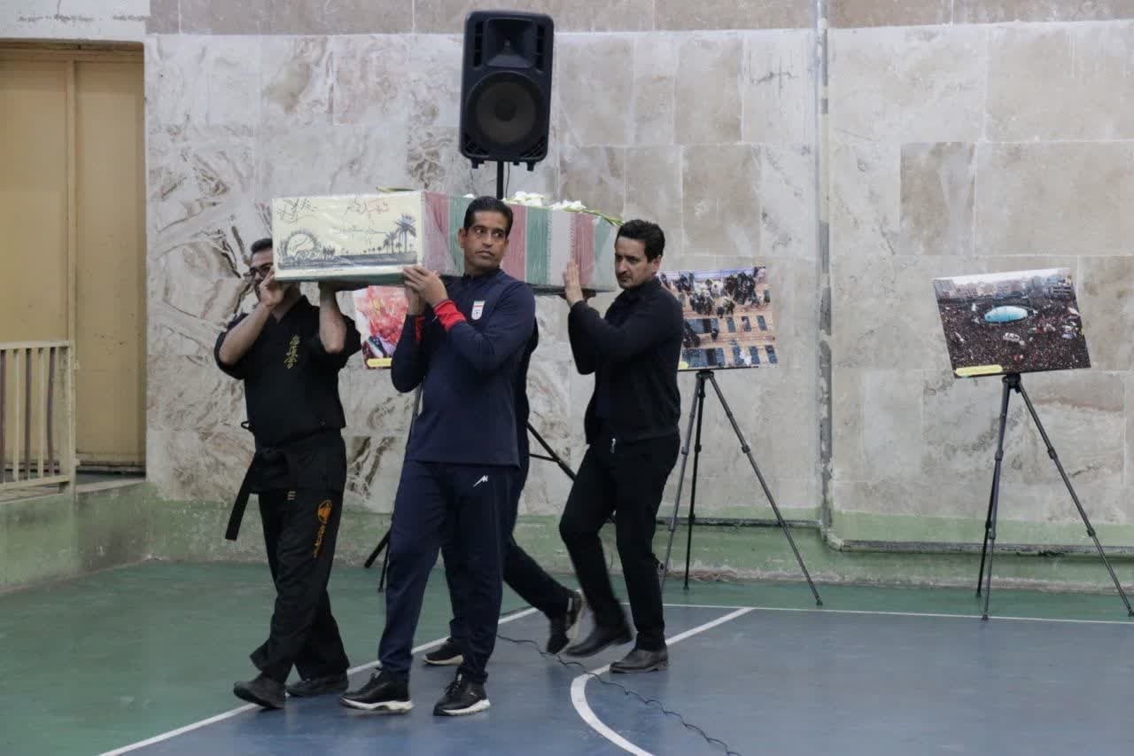 ورزشکاران مهریزی شهید گمنام را تشییع کردند