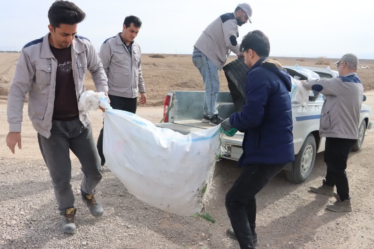 پاکسازی مسیر بافق - یزد از زباله