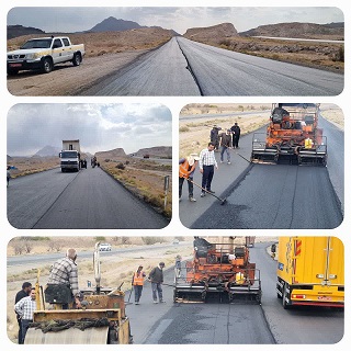 اجرای عملیات روکش آسفالت محور شهربابک انار